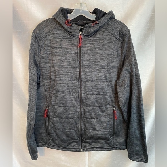 BC Clothing  Expedition Heathered Grey Mountain Hooded Jacket Mens LG - Picture 15 of 15